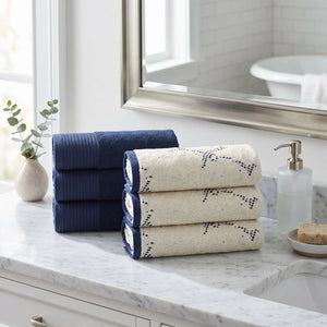 Navy Blue-Ivory