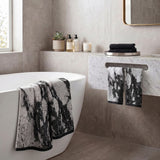 Marble Jacquard with Solid Assorted Cotton Towel Set - 6 Piece