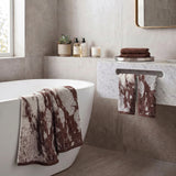Marble Jacquard with Solid Assorted Cotton Towel Set - 6 Piece