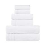 Marble Cotton Jacquard and Solid Towel Set 6 Piece