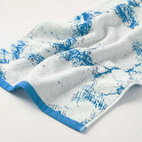 Marble Jacquard with Solid Assorted Cotton Towel Set - 6 Piece