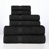 Miami 100% Cotton 6-Piece Towel Set - Lightweight & Quick-Drying