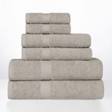 Miami 100% Cotton 6-Piece Towel Set - Lightweight & Quick-Drying