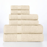 Miami 100% Cotton 6-Piece Towel Set - Lightweight & Quick-Drying