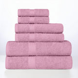 Miami 100% Cotton 6-Piece Towel Set - Lightweight & Quick-Drying