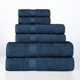 Miami 100% Cotton 6-Piece Towel Set - Lightweight & Quick-Drying
