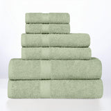 Miami 100% Cotton 6-Piece Towel Set - Lightweight & Quick-Drying