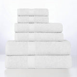 Miami 100% Cotton 6-Piece Towel Set - Lightweight & Quick-Drying