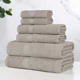 Miami 100% Cotton 6-Piece Towel Set - Lightweight & Quick-Drying