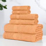 Miami 100% Cotton 6-Piece Towel Set - Lightweight & Quick-Drying