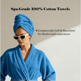 Miami 100% Cotton 6-Piece Towel Set - Lightweight & Quick-Drying
