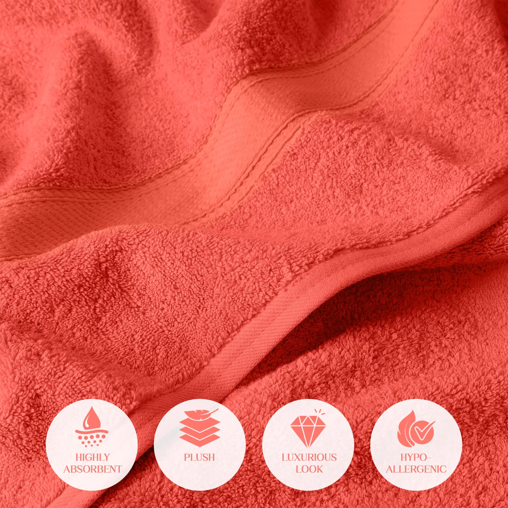 Egyptian Cotton Madison Plush Towel Set 3 Piece - Egyptian Cotton Towel Set by Superior Brand