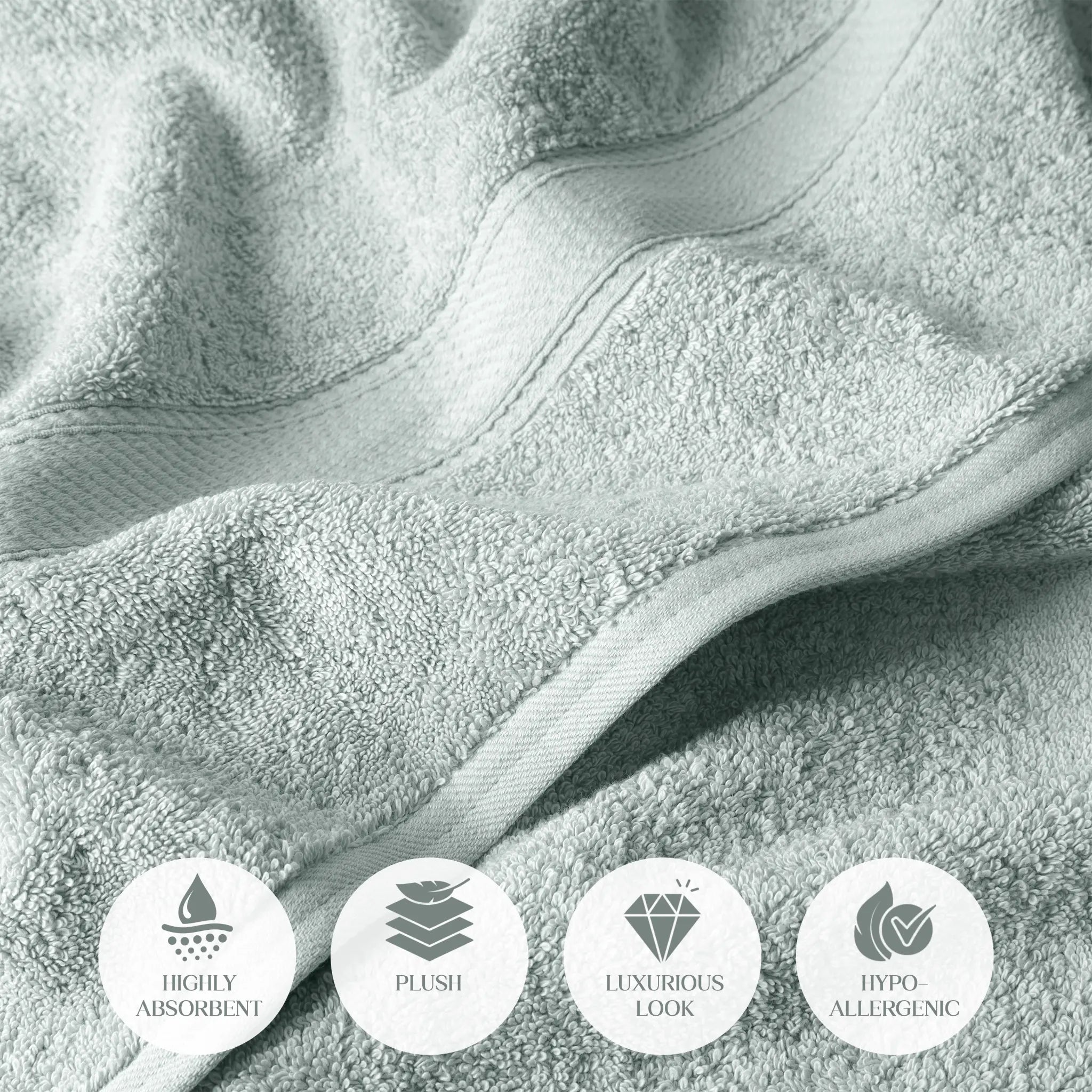 Egyptian Cotton Madison Plush Towel Set 3 Piece - Egyptian Cotton Towel Set by Superior Brand