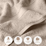 Madison Egyptian Cotton Plush Thick Absorbent Bath Towel Set of 2