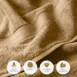 Madison Egyptian Cotton Plush Thick Absorbent Bath Towel Set of 2