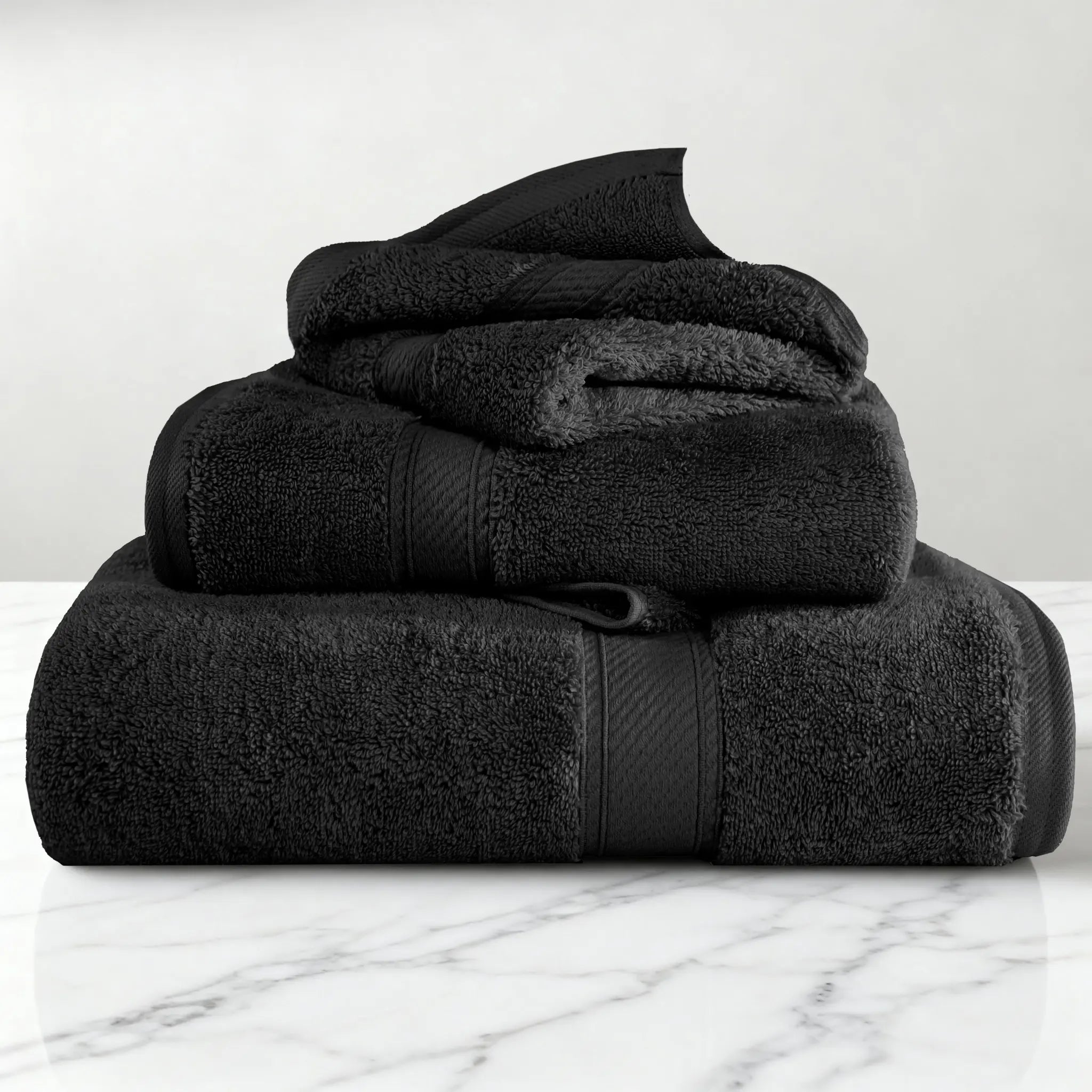 Egyptian Cotton Madison Plush Towel Set 3 Piece - Egyptian Cotton Towel Set by Superior Brand