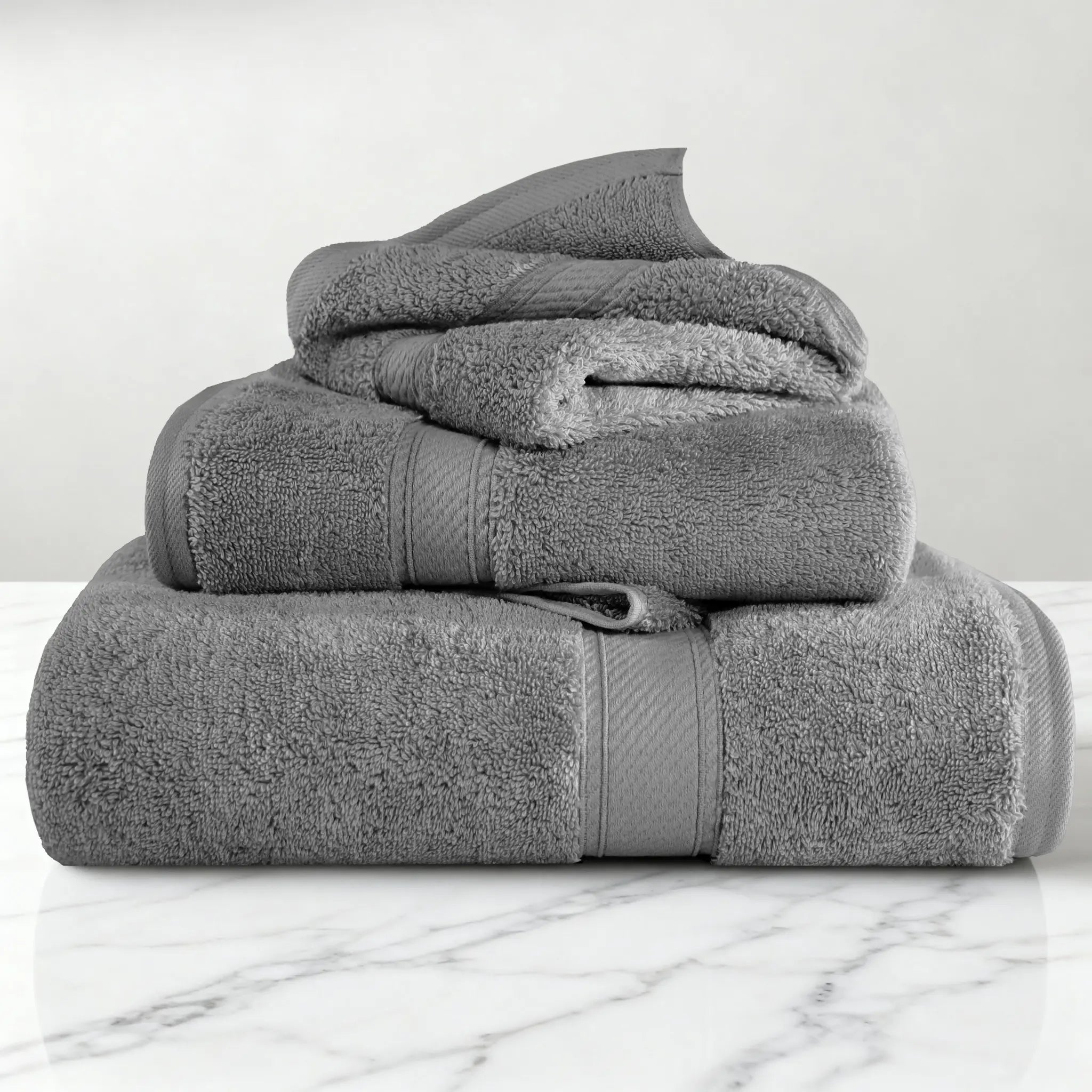 Egyptian Cotton Madison Plush Towel Set 3 Piece - Egyptian Cotton Towel Set by Superior Brand