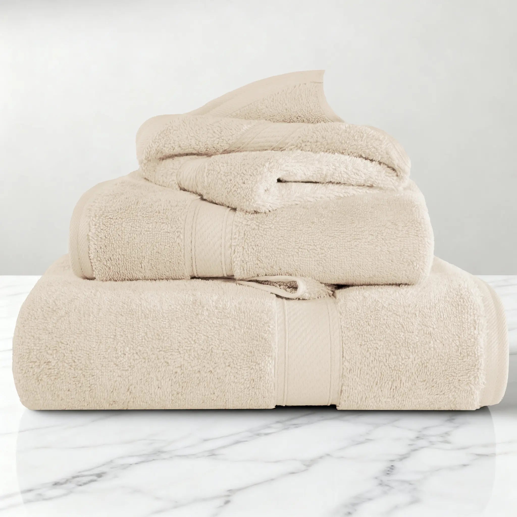 Egyptian Cotton Madison Plush Towel Set 3 Piece - Egyptian Cotton Towel Set by Superior Brand