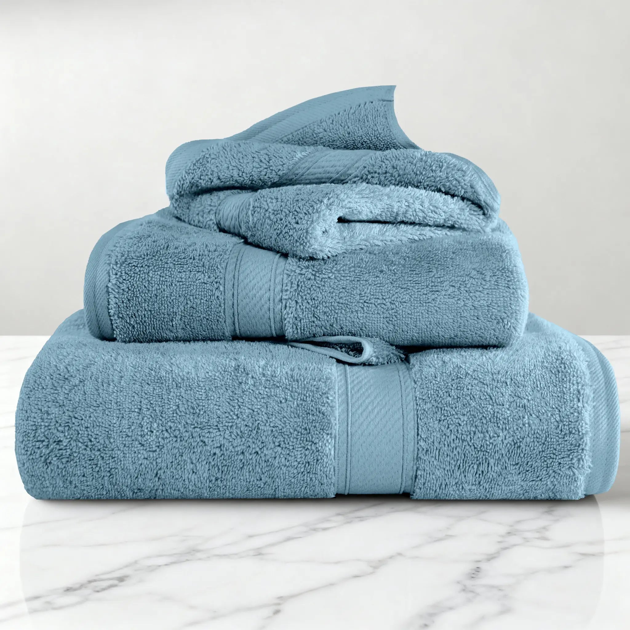 Egyptian Cotton Madison Plush Towel Set 3 Piece - Egyptian Cotton Towel Set by Superior Brand