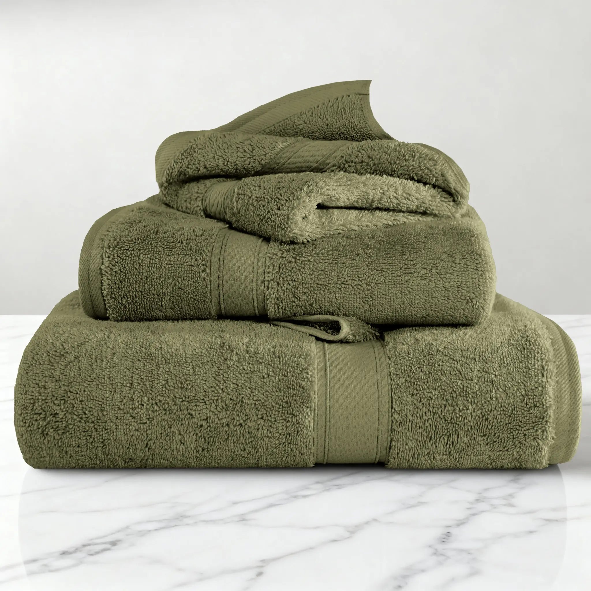 Egyptian Cotton Madison Plush Towel Set 3 Piece - Egyptian Cotton Towel Set by Superior Brand