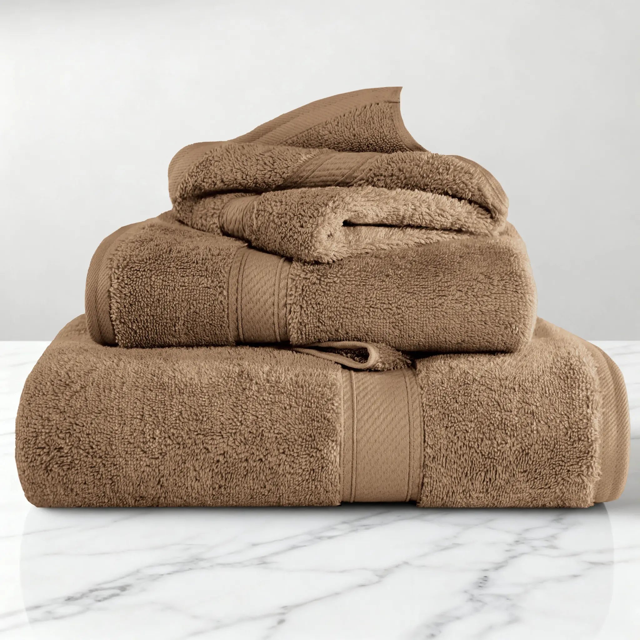 Egyptian Cotton Madison Plush Towel Set 3 Piece - Egyptian Cotton Towel Set by Superior Brand