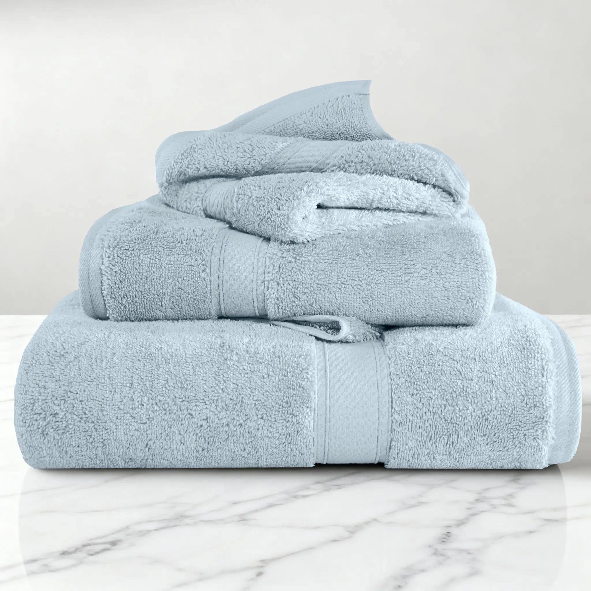 Egyptian Cotton Madison Plush Towel Set 3 Piece - Egyptian Cotton Towel Set by Superior Brand