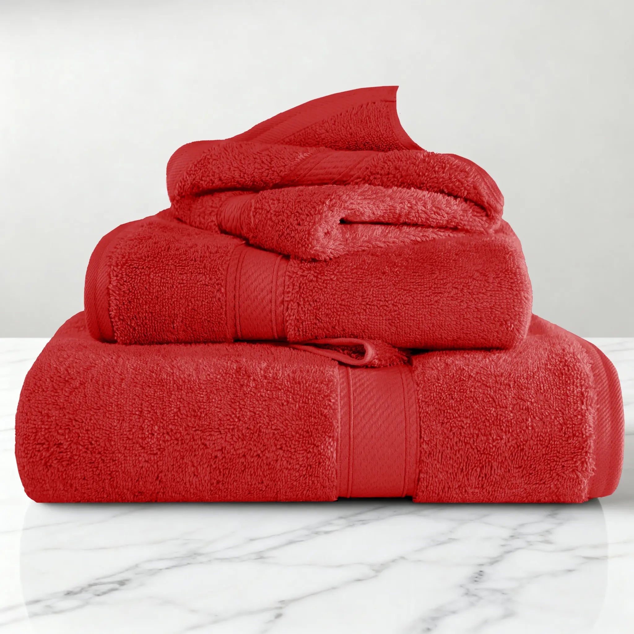 Egyptian Cotton Madison Plush Towel Set 3 Piece - Egyptian Cotton Towel Set by Superior Brand