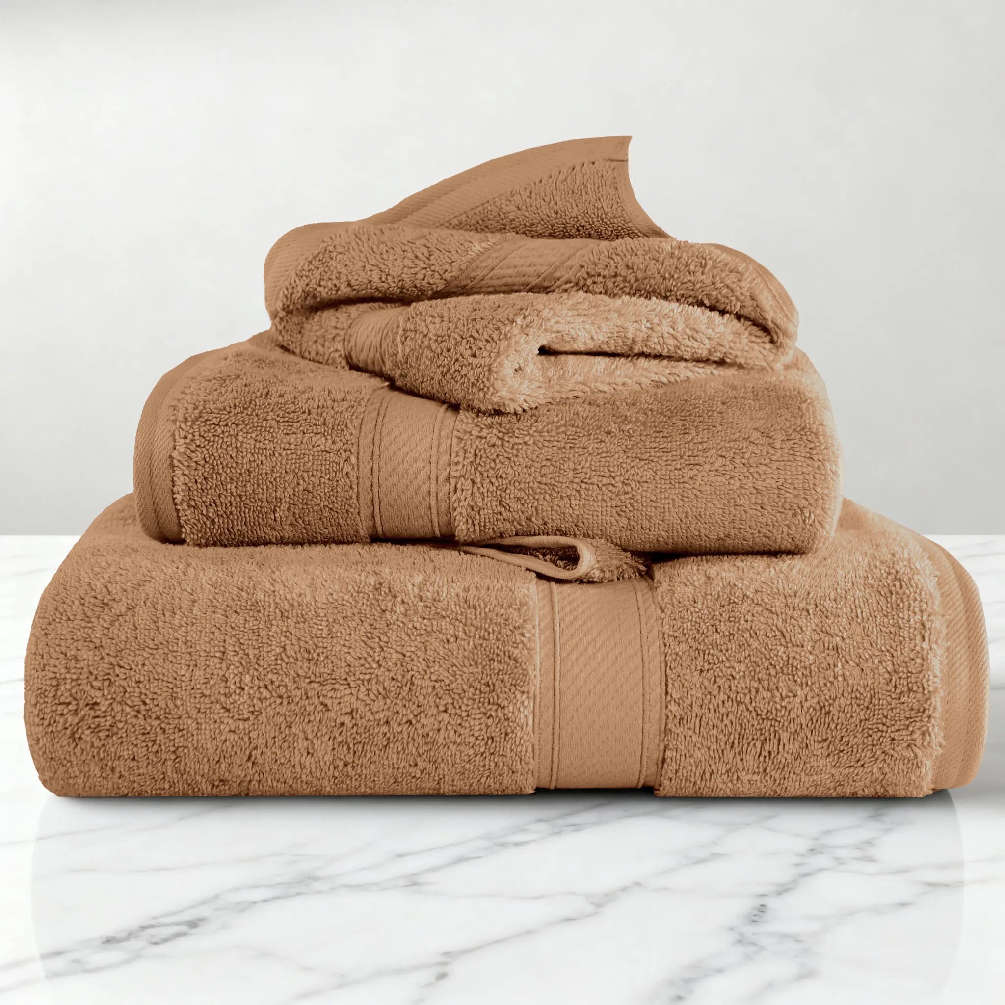 Egyptian Cotton Madison Plush Towel Set 3 Piece - Egyptian Cotton Towel Set by Superior Brand