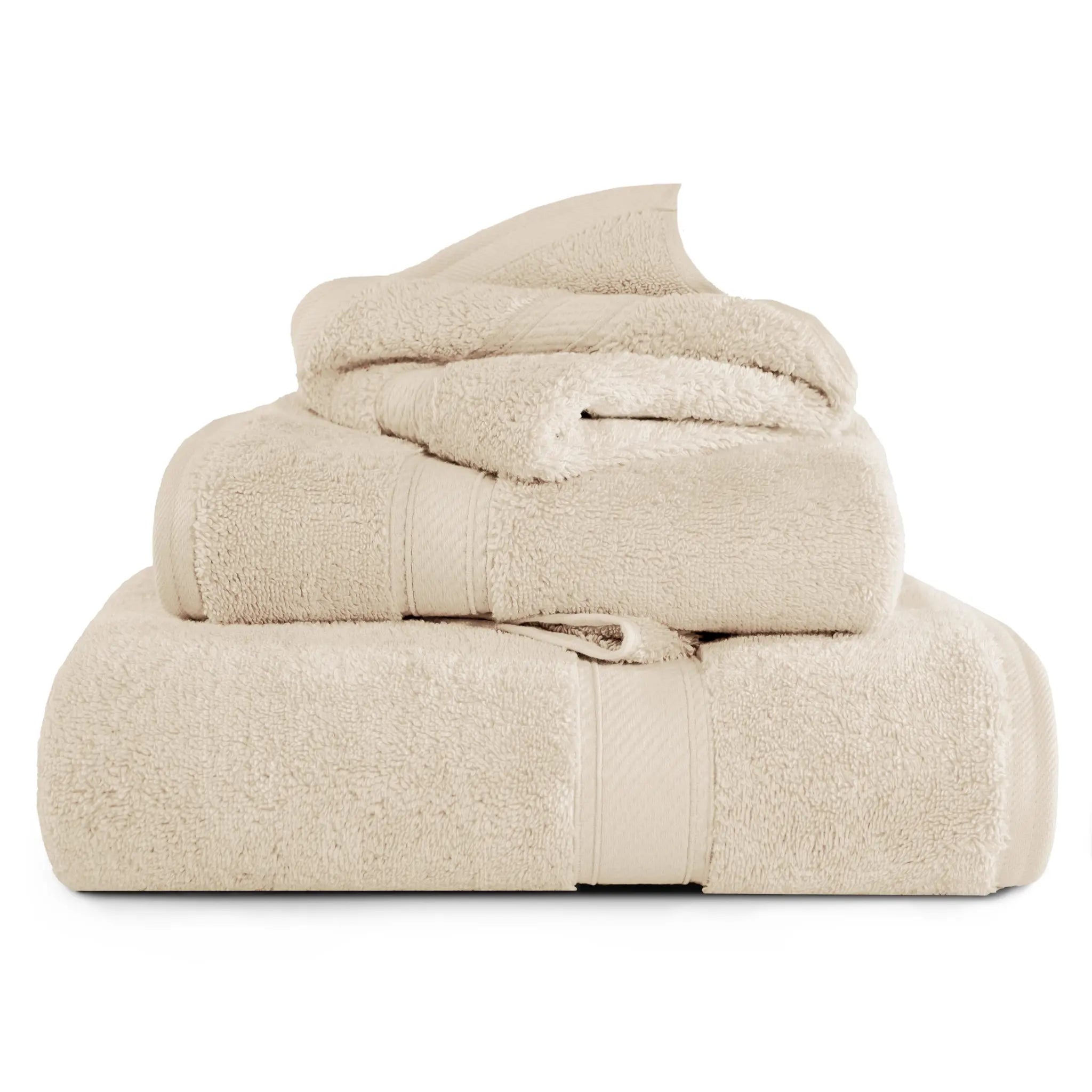 Egyptian Cotton Madison Plush Towel Set 3 Piece - Egyptian Cotton Towel Set by Superior Brand