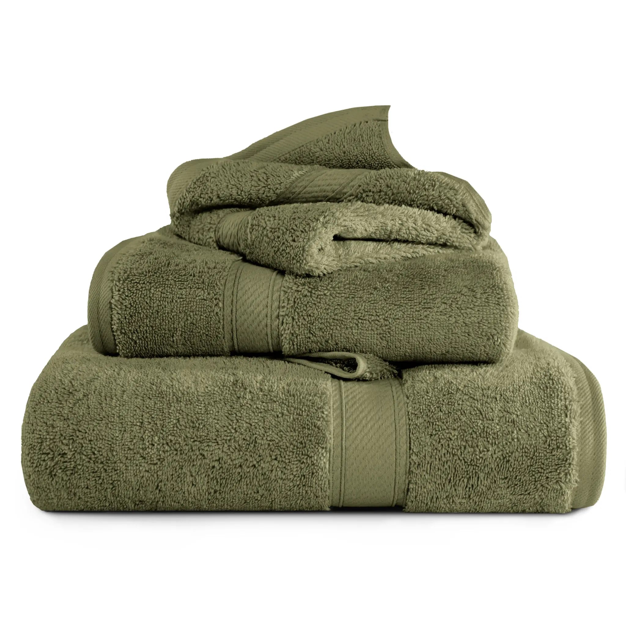 Egyptian Cotton Madison Plush Towel Set 3 Piece - Egyptian Cotton Towel Set by Superior Brand