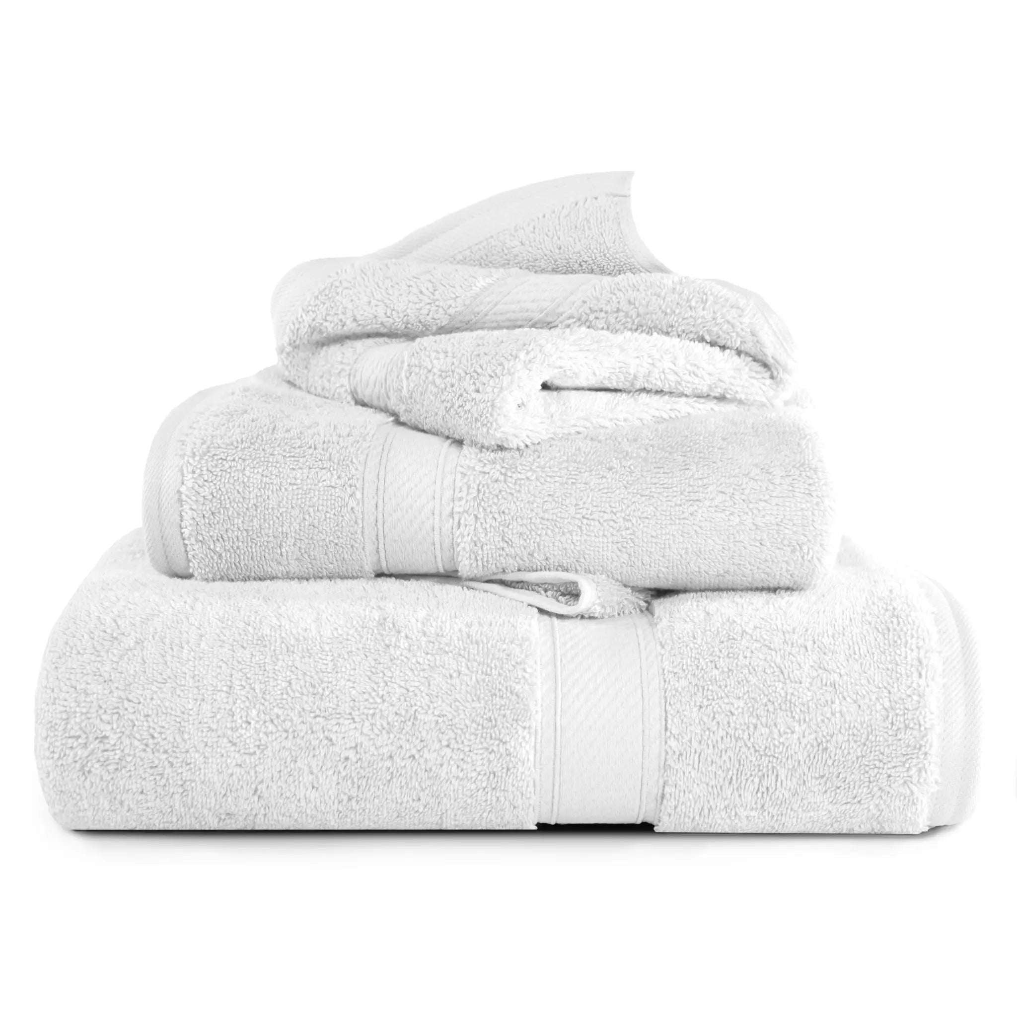Egyptian Cotton Madison Plush Towel Set 3 Piece - Egyptian Cotton Towel Set by Superior Brand