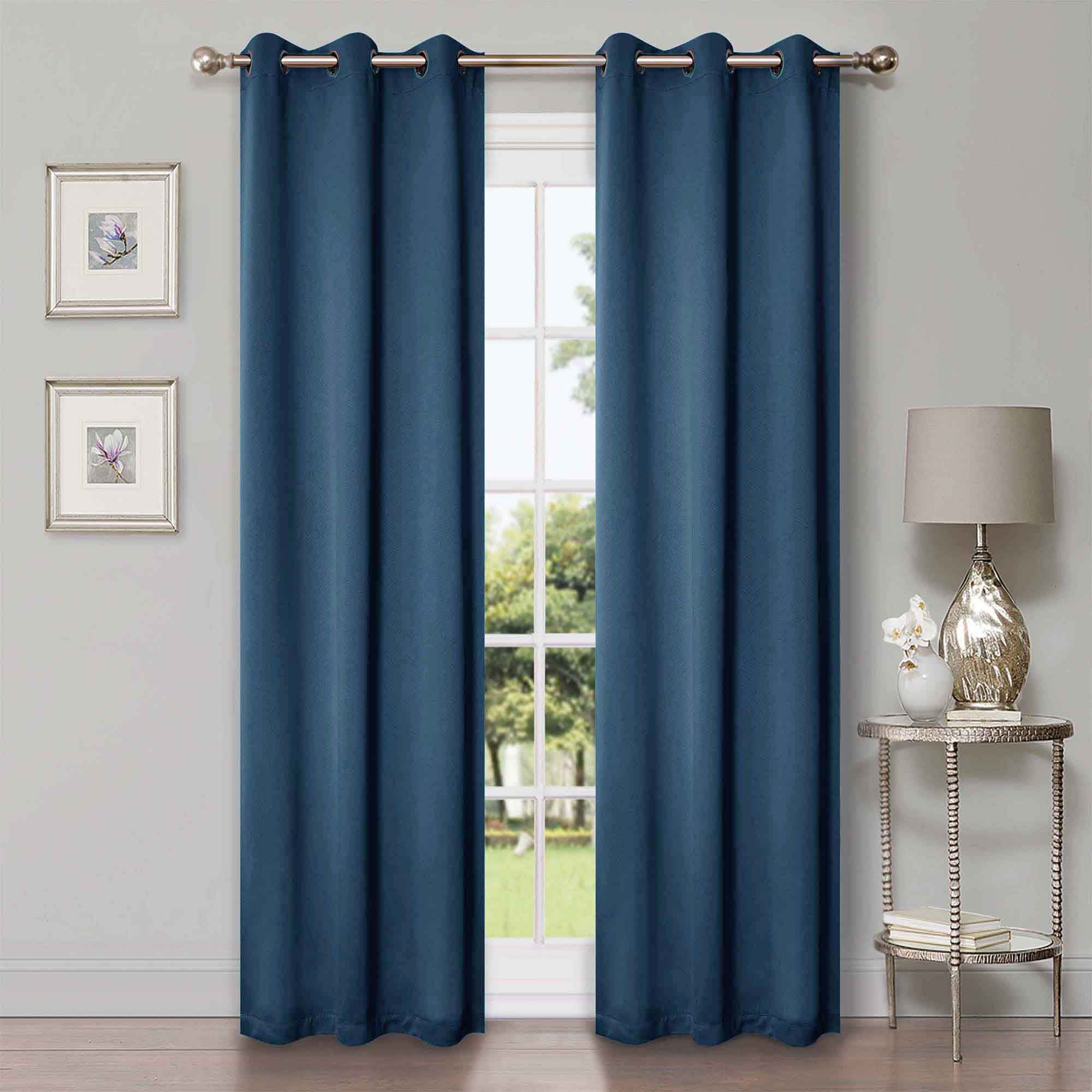 Classic Modern Solid Room Darkening Blackout Curtain Panels, Set of 2 - Blackout Curtains by Superior Brand