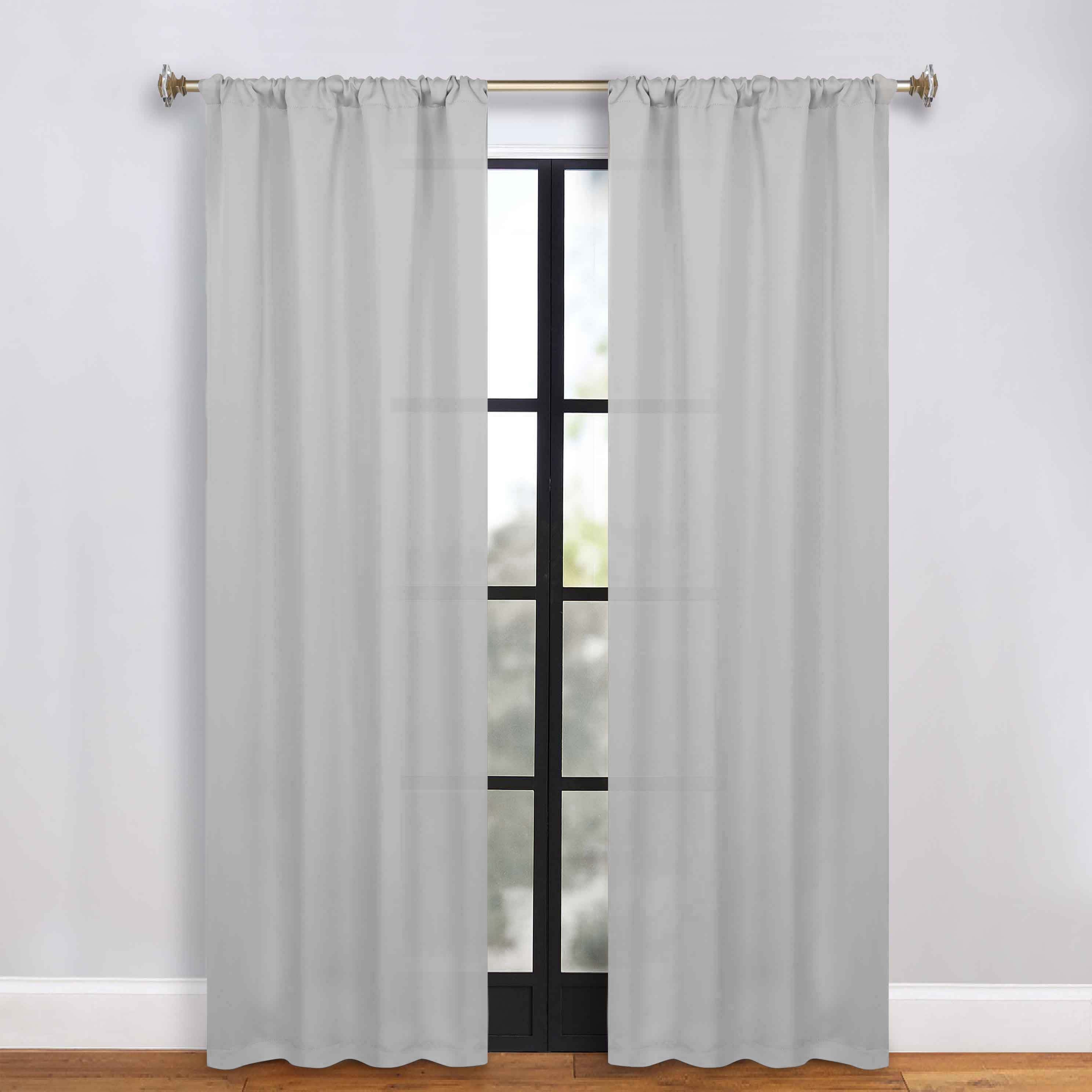 Solid Room Darkening Rod Pocket Blackout Curtain Panels, Set of 2 - Blackout Curtains by Superior