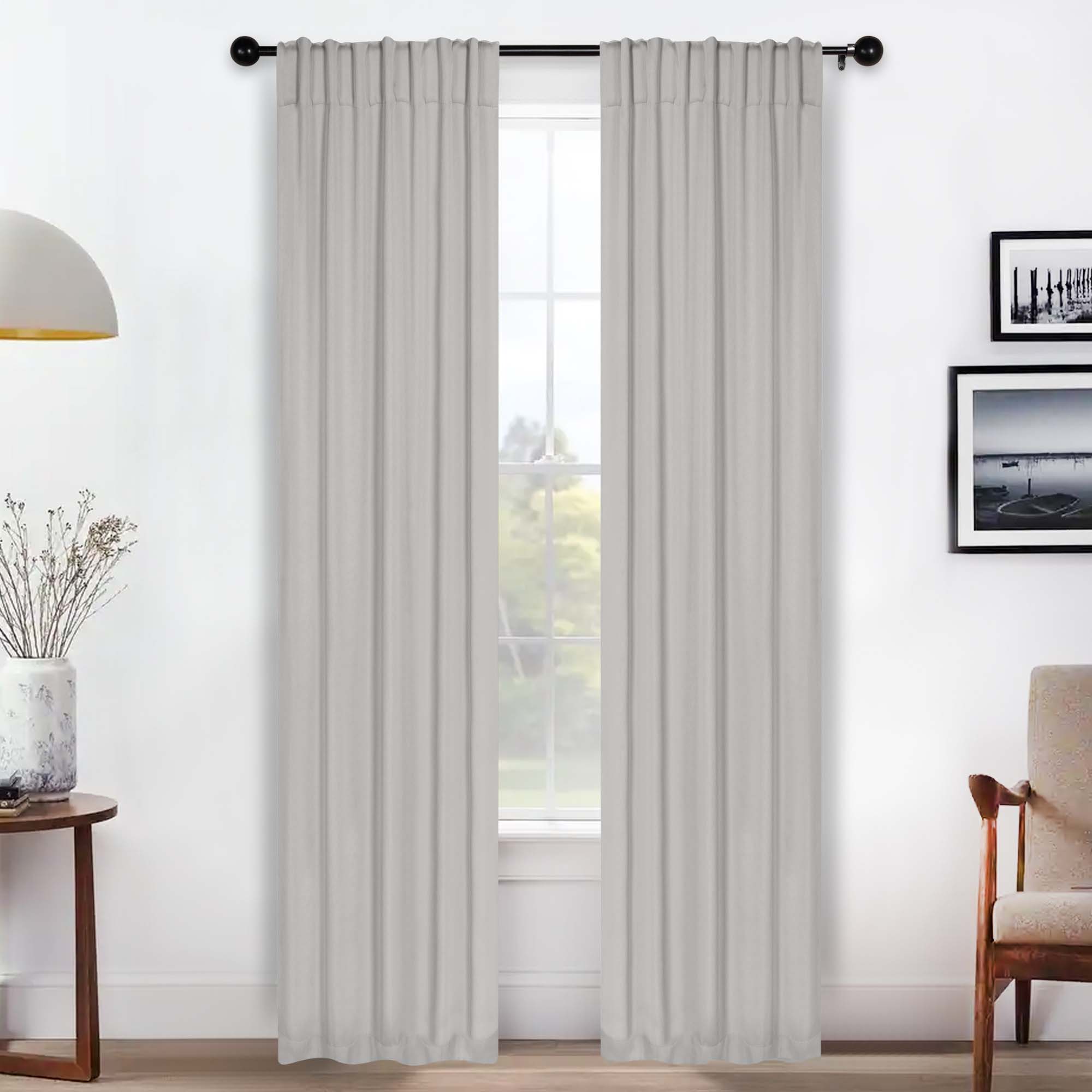 Solid Room Darkening Blackout Curtain Panels, Back Tabs, Set of 2 - Blackout Curtains by Superior