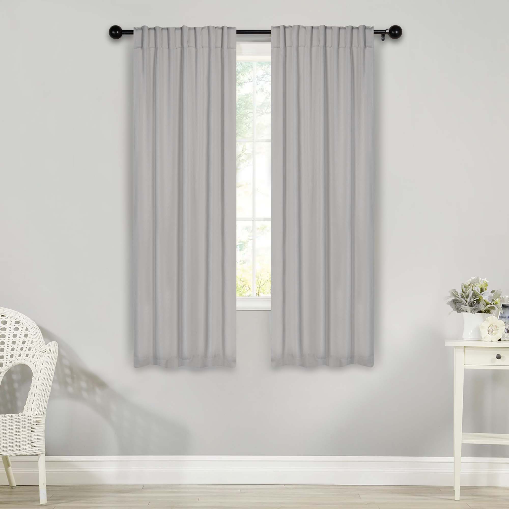 Solid Room Darkening Blackout Curtain Panels, Back Tabs, Set of 2 - Blackout Curtains by Superior Brand