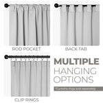 Solid Room Darkening Blackout Curtain Panels, Back Tabs, Set of 2 - Blackout Curtains by Superior
