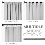 Solid Room Darkening Blackout Curtain Panels, Back Tabs, Set of 2 - Blackout Curtains by Superior