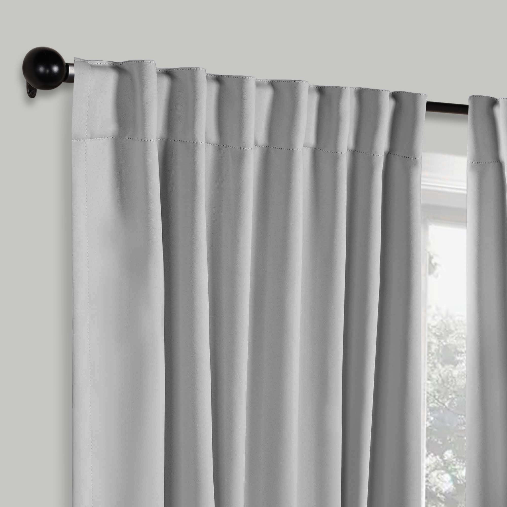 Solid Room Darkening Blackout Curtain Panels, Back Tabs, Set of 2 - Blackout Curtains by Superior