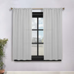 Solid Room Darkening Rod Pocket Blackout Curtain Panels, Set of 2 - Blackout Curtains by Superior
