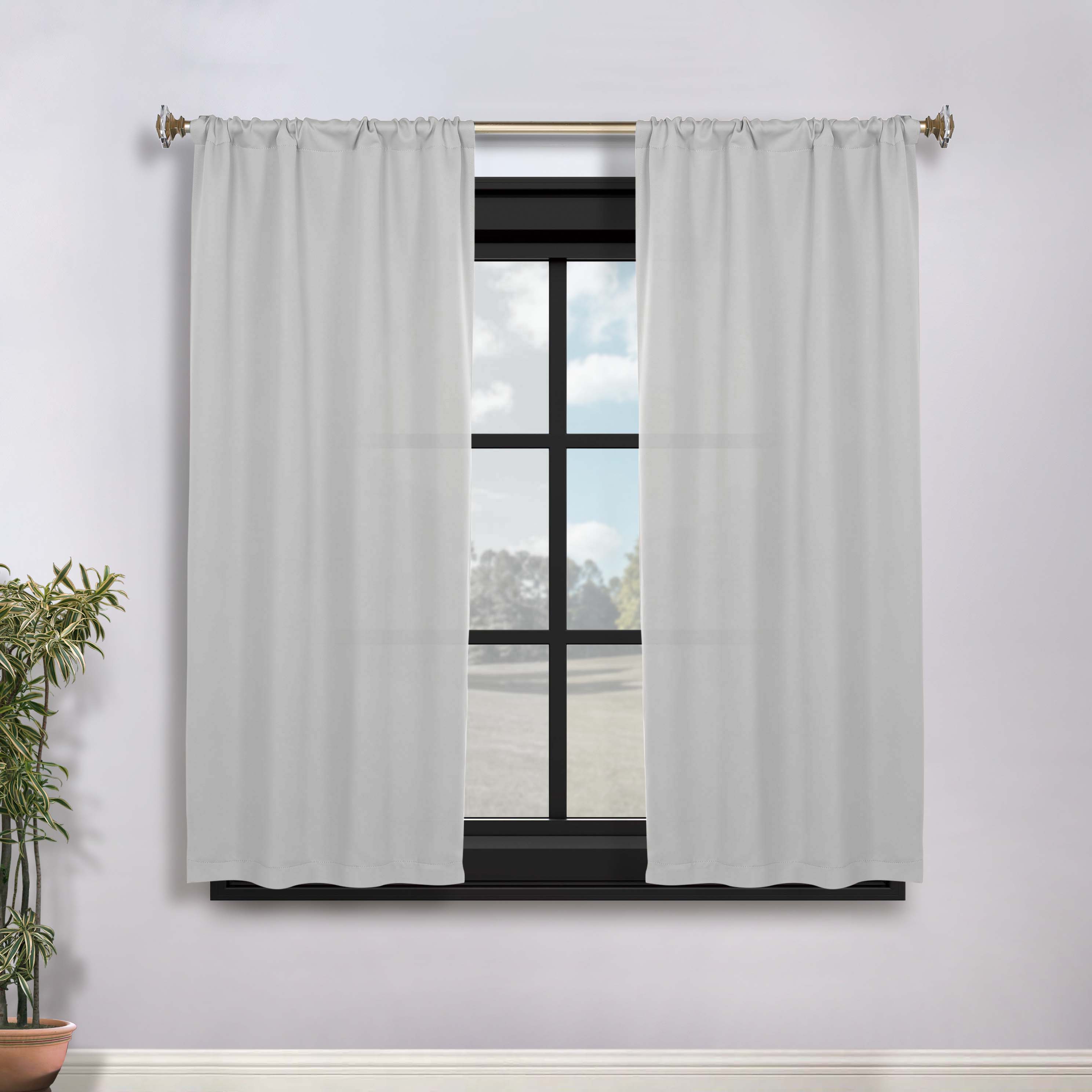 Solid Room Darkening Rod Pocket Blackout Curtain Panels, Set of 2 - Blackout Curtains by Superior