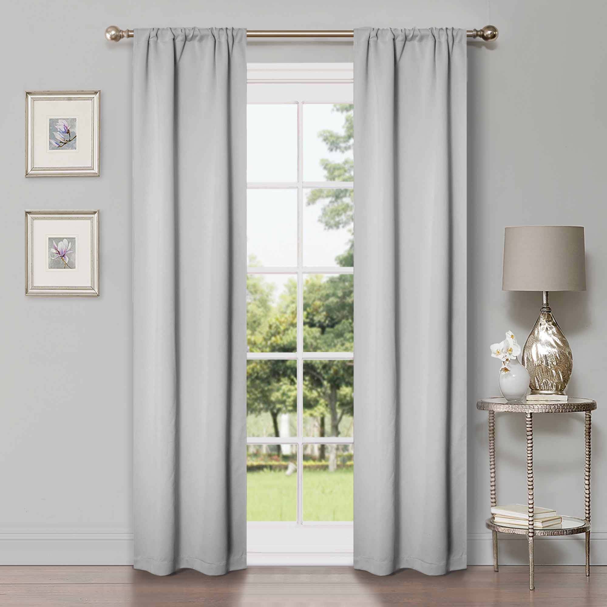 Solid Room Darkening Rod Pocket Blackout Curtain Panels, Set of 2 - Blackout Curtains by Superior
