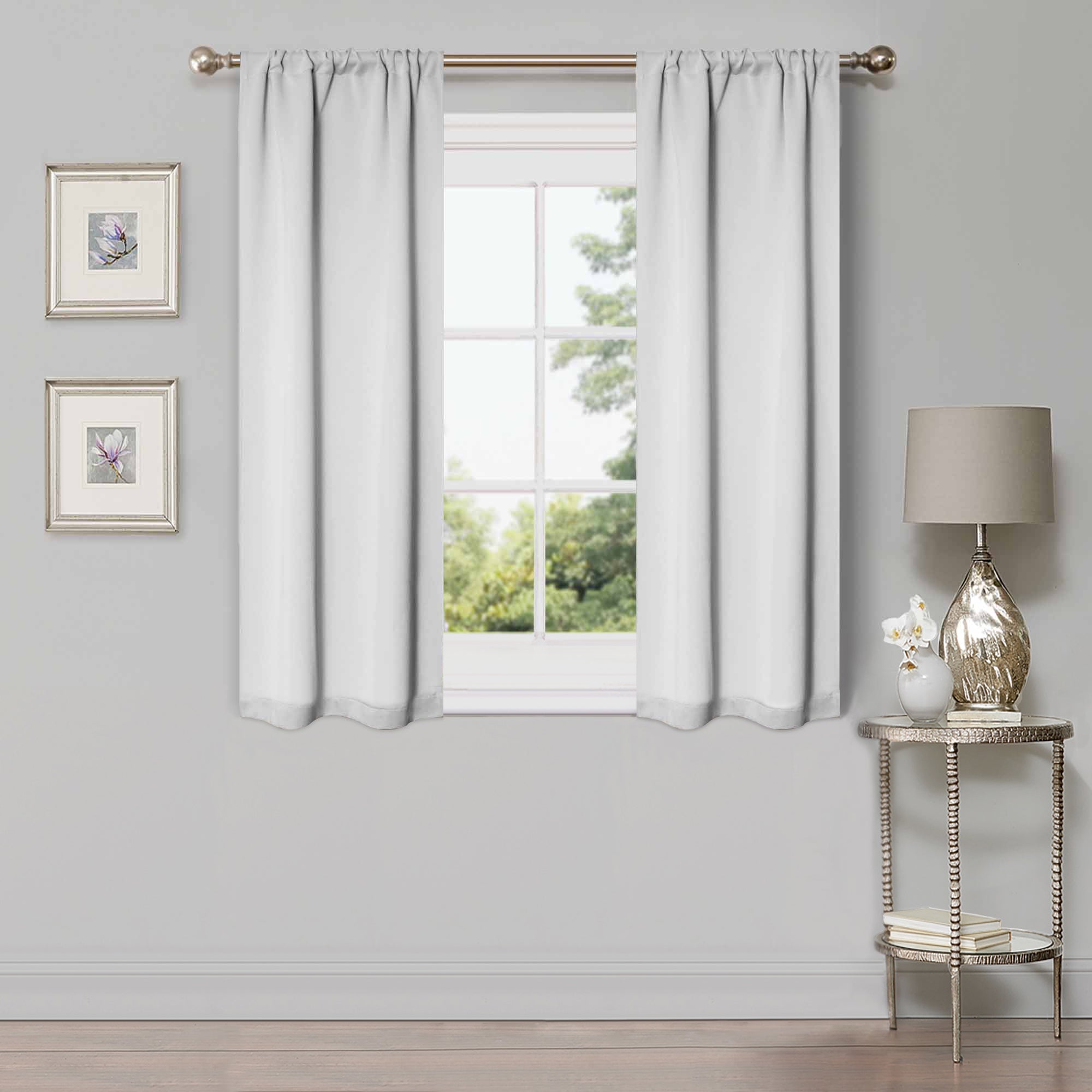 Solid Room Darkening Rod Pocket Blackout Curtain Panels, Set of 2 - Blackout Curtains by Superior
