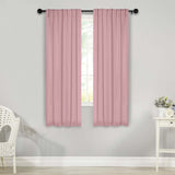 Solid Room Darkening Blackout Curtain Panels, Back Tabs, Set of 2 - Blackout Curtains by Superior