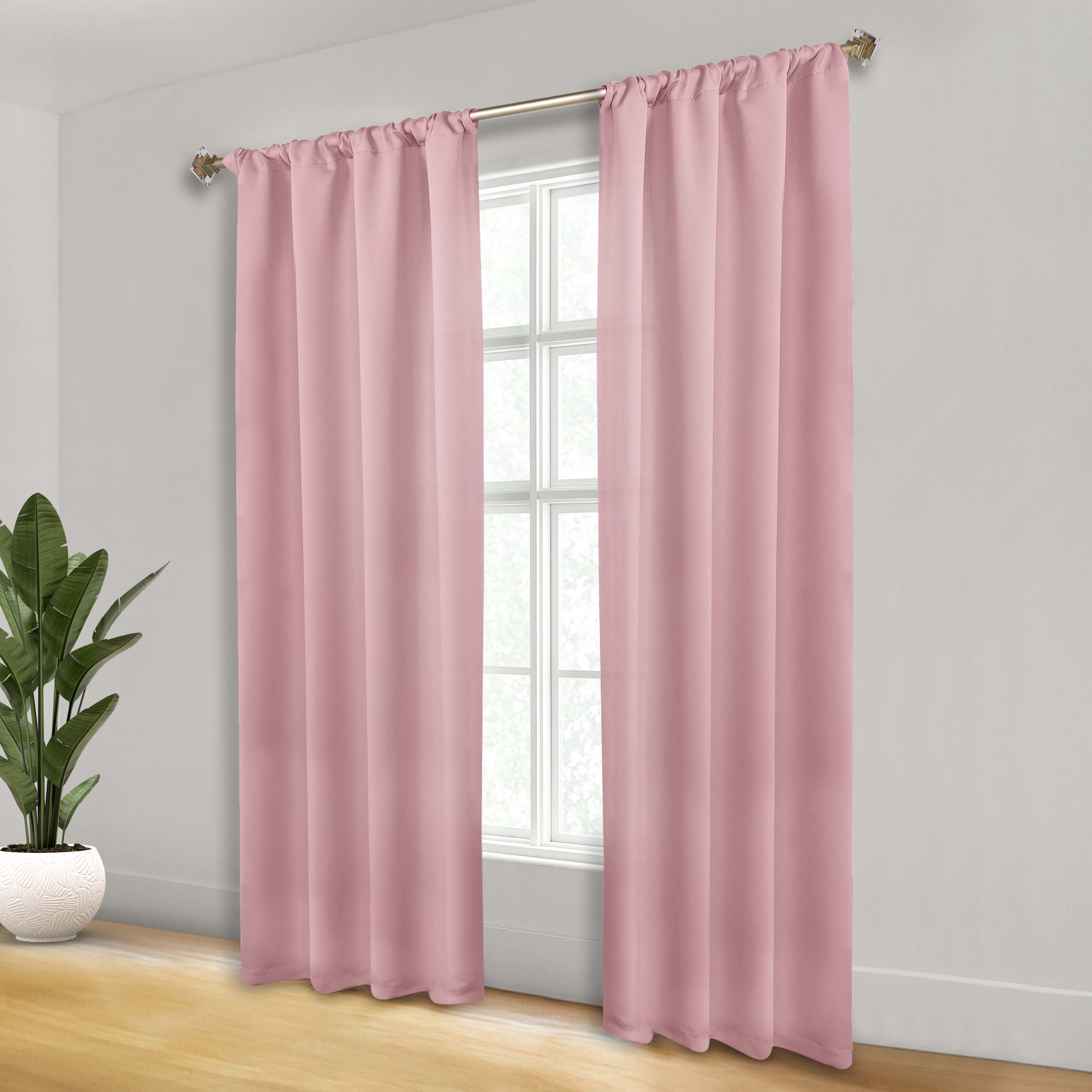 Solid Room Darkening Rod Pocket Blackout Curtain Panels, Set of 2 - Blackout Curtains by Superior