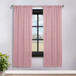 Solid Room Darkening Rod Pocket Blackout Curtain Panels, Set of 2 - Blackout Curtains by Superior