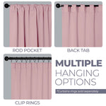 Solid Room Darkening Blackout Curtain Panels, Back Tabs, Set of 2 - Blackout Curtains by Superior