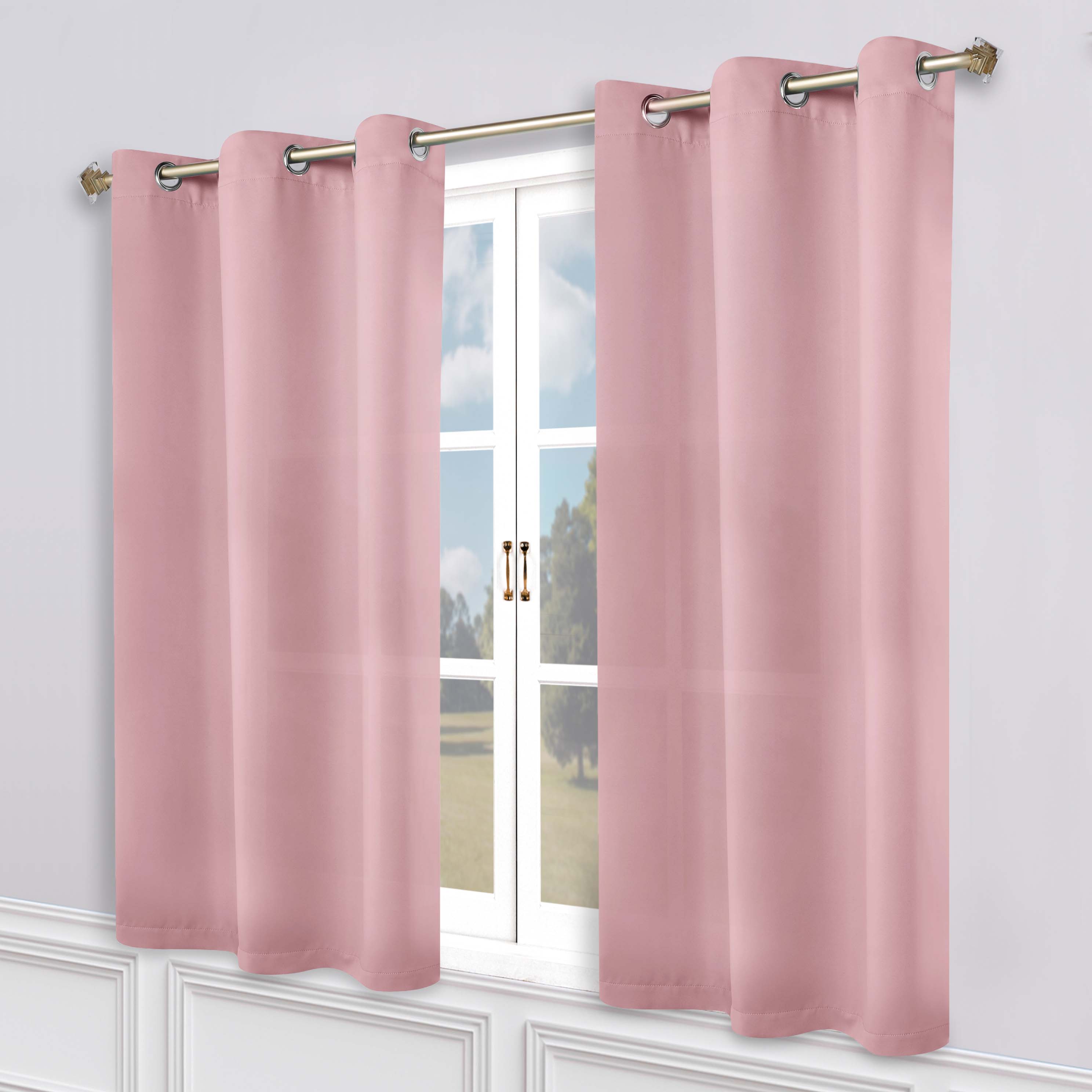 Classic Modern Solid Room Darkening Blackout Curtain Panels, Set of 2 - Blackout Curtains by Superior