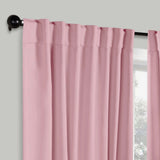 Solid Room Darkening Blackout Curtain Panels, Back Tabs, Set of 2 - Blackout Curtains by Superior
