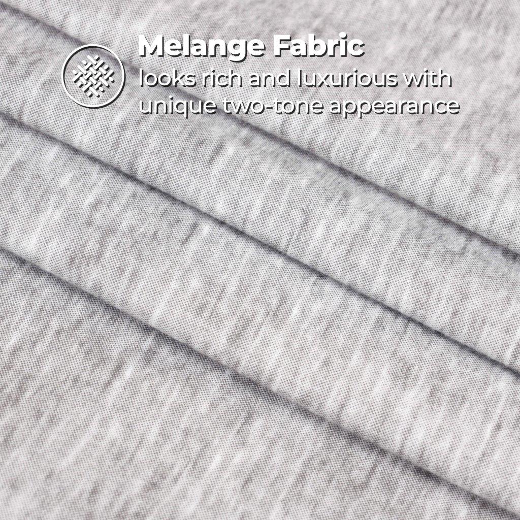 Melange Flannel Cotton Two-Toned Textured Deep Pocket Sheet Set - Charcoal