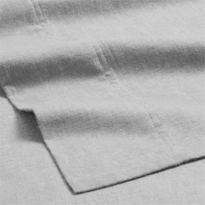 Melange Flannel Cotton Two-Toned Textured Deep Pocket Sheet Set - Grey